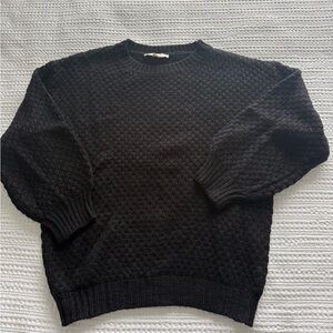 Vine & Love Black Crewneck Sweater